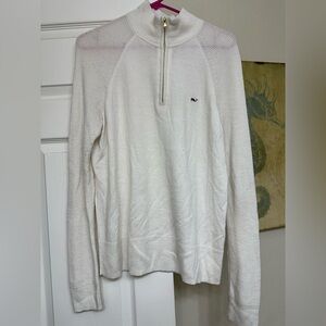 Vineyard Vines Ivory Pullover Half Zip